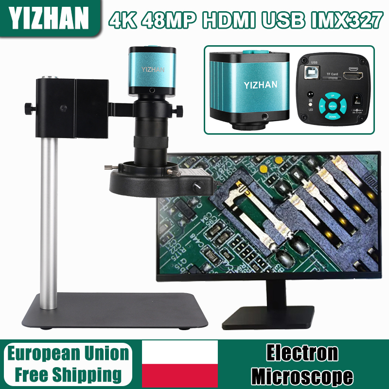 Electronics Repair Videos - Microscópio digital eletrônico 4k 48mp hd,