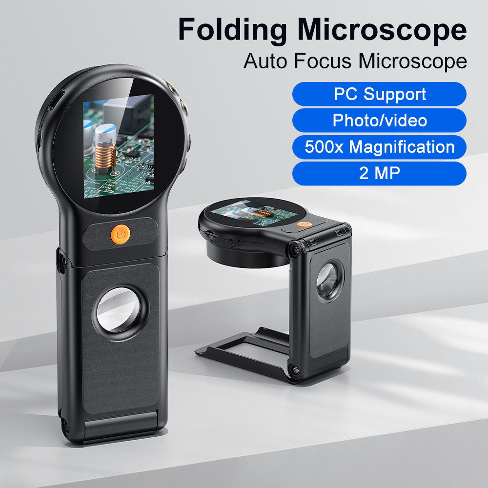 Electronics Repair Videos - Microscópio digital autofocus 500x com 8leds
