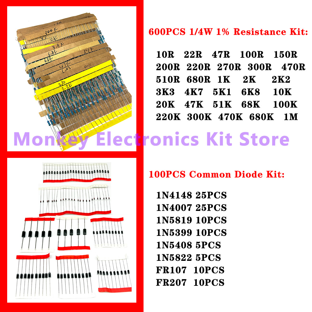 6 tipos de componentes kit res - Electronics Repair Center avaliação e preço