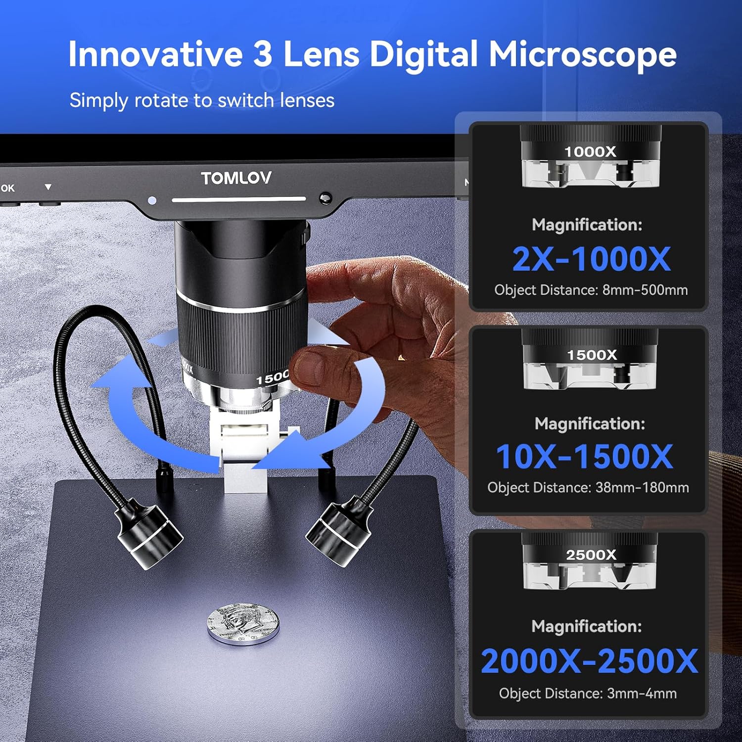 Microscópio Digital TOMLOV de  - Electronics Repair Videos avaliação e preço