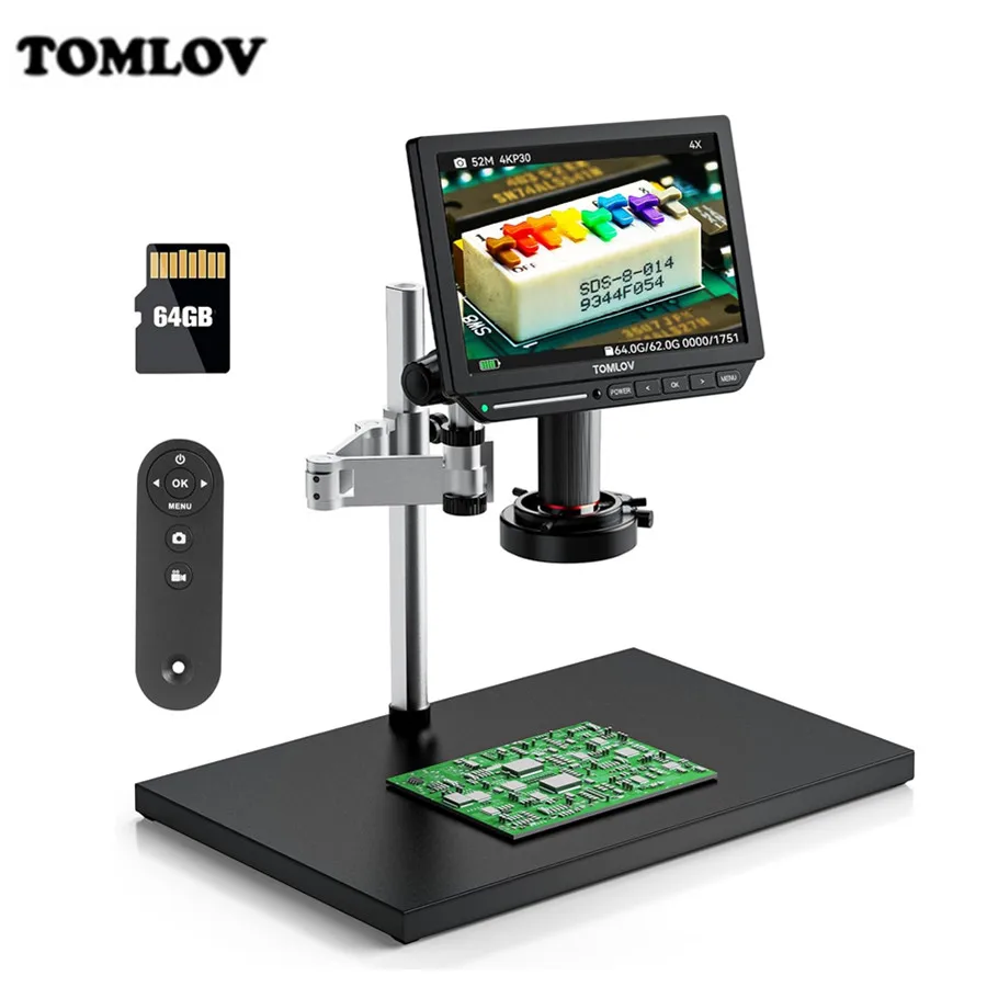 Microscópio Digital TOMLOV 4K  - Electronics Repair Videos avaliação e preço